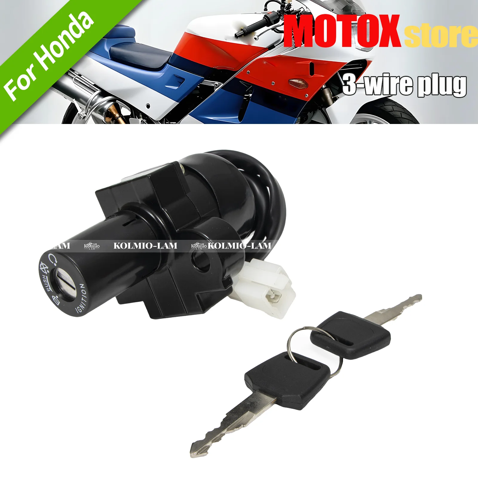 3 wires Motorcycle Ignition Switch Key Lock Fit Honda VFR400 CBR1100XX NX650 CBR600F CB500 NC21 NC24 NC30 RVF400 NC35 VFR750 
3 wires Motorcycle Ignition Switch Key Lock Fit Honda VFR400 CBR1100XX NX650 CBR600F CB500 NC21 NC24 NC30 RVF400 NC35 VFR750