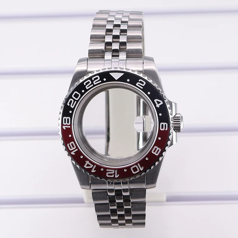 40mm Watch Case Bracelet Set Sapphire Glass For Seiko NH34 NH35 NH36/38 Miyota 8215 ETA 2824 Movement 28.5mm Dial GMT-Master II
40mm Watch Case Bracelet Set Sapphire Glass For Seiko NH34 NH35 NH36/38 Miyota 8215 ETA 2824 Movement 28.5mm Dial GMT-Master II