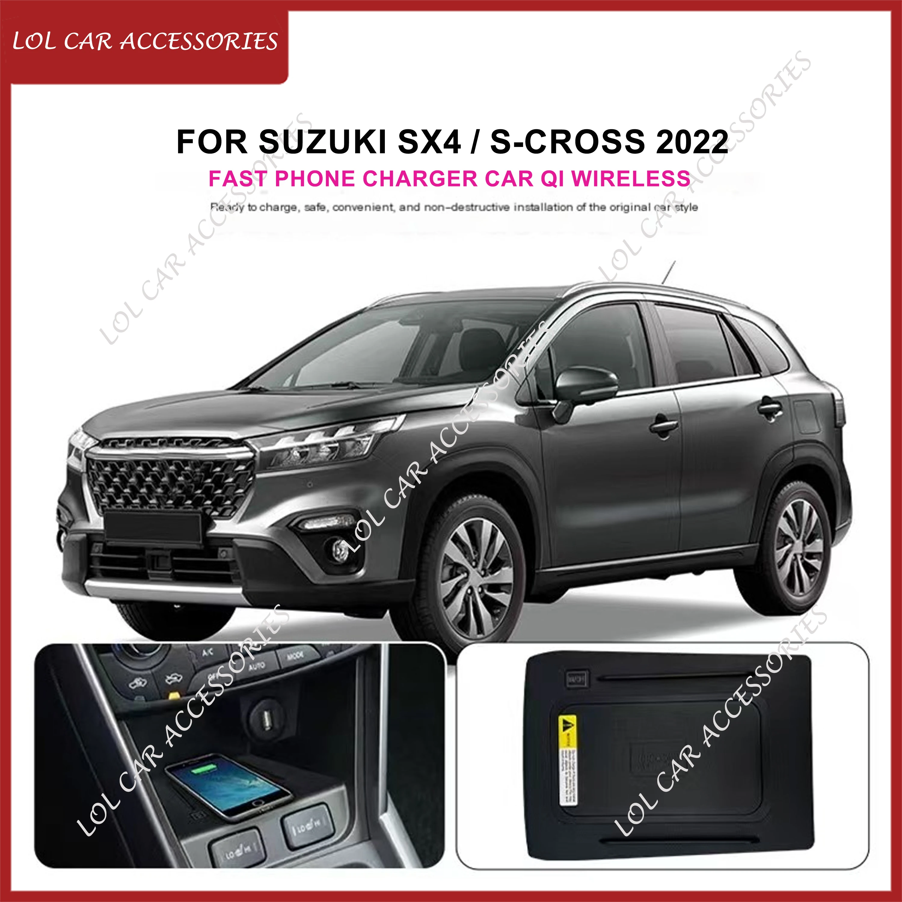 For Suzuki SX4 / S-CROSS 2022 Fast Phone Charger 15W Car QI Wireless Charging Panel Plate Holder
For Suzuki SX4 / S-CROSS 2022 Fast Phone Charger 15W Car QI Wireless Charging Panel Plate Holder