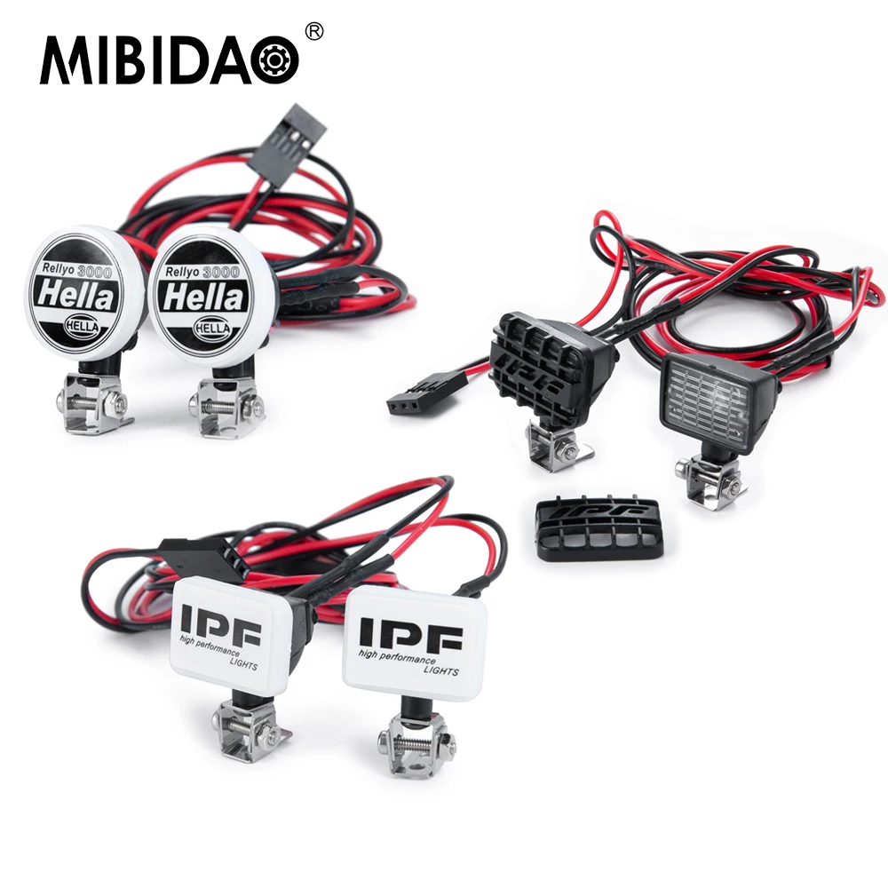 MIBIDAO Round/Square Roof LED Lights w/ Bracket for TRX-4 Axial SCX10 II III Wraith 1/10 RC Car Truck Model Decoration Parts
MIBIDAO Round/Square Roof LED Lights w/ Bracket for TRX-4 Axial SCX10 II III Wraith 1/10 RC Car Truck Model Decoration Parts