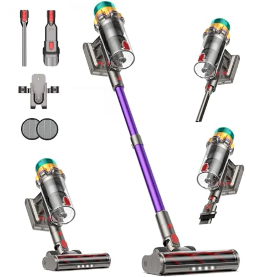Cordl Vacuum Cleaner, 55KPA 650W 65Mins Extra-Large Dust Cup Cordl Stick Vacuum, Rechargeable Vacuum Cleaner with Self-Standing
Cordl Vacuum Cleaner, 55KPA 650W 65Mins Extra-Large Dust Cup Cordl Stick Vacuum, Rechargeable Vacuum Cleaner with Self-Standing