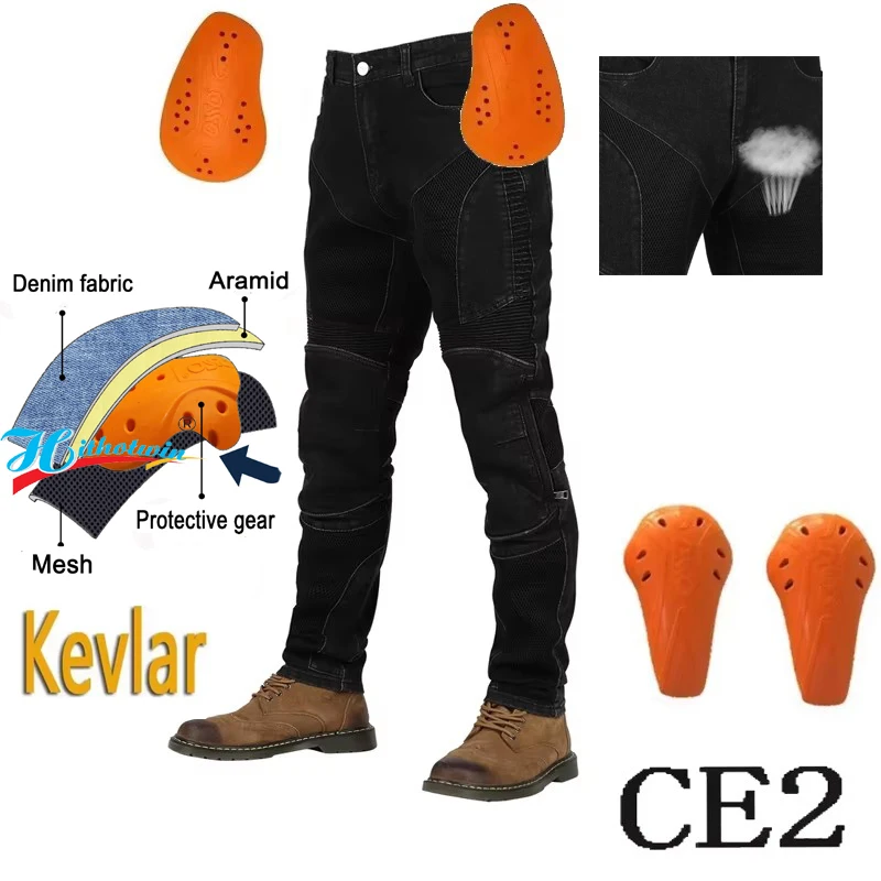 Мотоциклетные брюки, мужские арамидные повседневные джинсы для мотокросса, туристические мотоциклетные джинсы, брюки 
Мотоциклетные брюки, мужские арамидные повседневные джинсы для мотокросса, туристические мотоциклетные джинсы, брюки