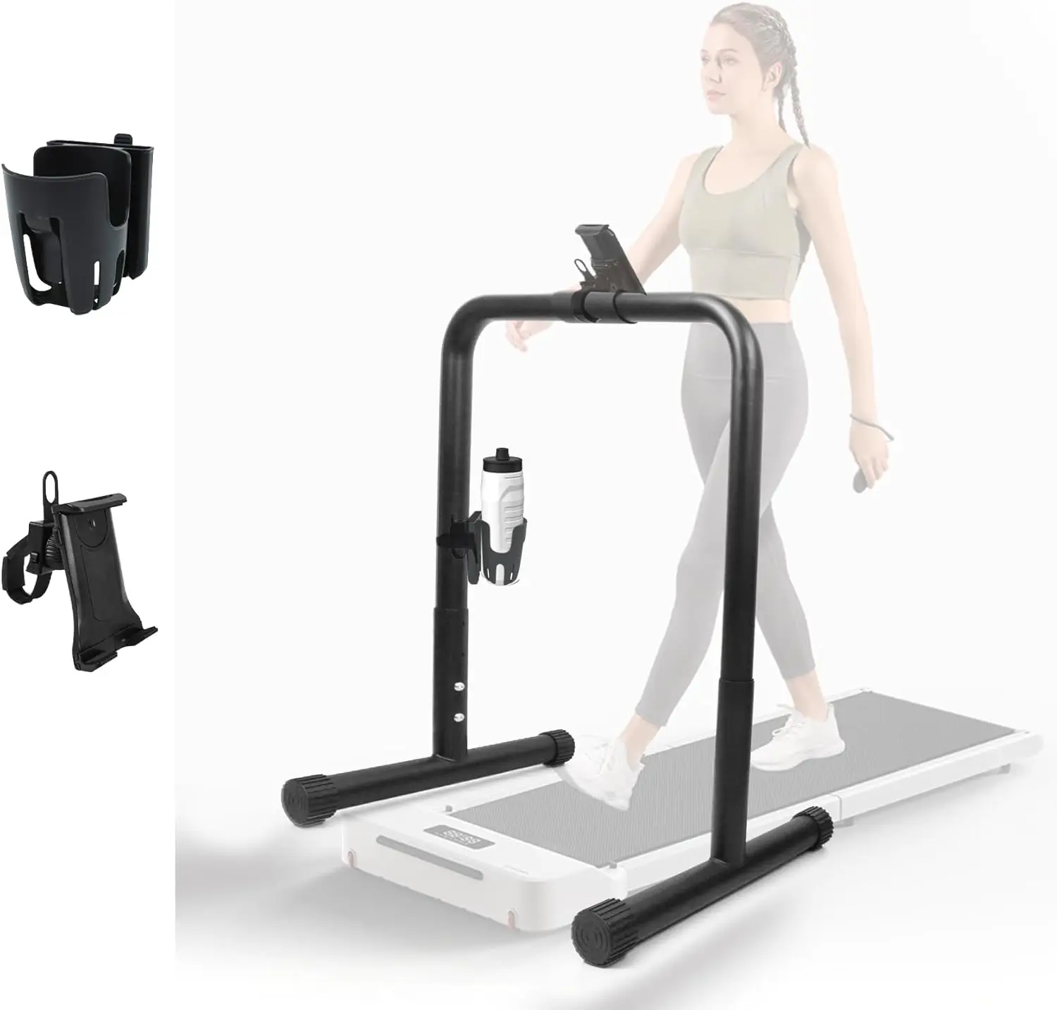Walking Pad Handle Bar, Adjustable Treadmill Handrail, Fits Mats Up to 21.5", Non-Slip Rubber Feet, Easy Assembly
Walking Pad Handle Bar, Adjustable Treadmill Handrail, Fits Mats Up to 21.5", Non-Slip Rubber Feet, Easy Assembly