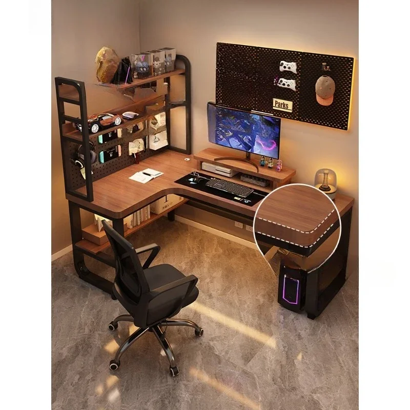 Computer desk Solid wood corner corner bedroom Home desktop e-sports table Desk desk Bookshelf Integrated double
Computer desk Solid wood corner corner bedroom Home desktop e-sports table Desk desk Bookshelf Integrated double