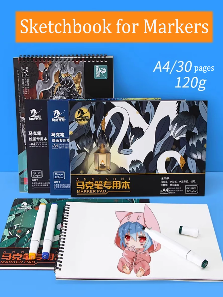 Профессиональный альбом для рисования из бумаги-маркера — кровозащищенный, 30 страниц для спиртовых маркеров, иллюстрации маркера и искусства манги
Профессиональный альбом для рисования из бумаги-маркера — кровозащищенный, 30 страниц для спиртовых маркеров, иллюстрации маркера и искусства манги