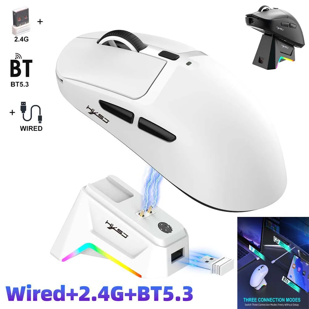 with Bluetooth 2.4G Wireless USB Wired Mouse Share 3 PC Tablet Phone Laptop Computer Magnetic Charging Color Light 12000DPI Mice
with Bluetooth 2.4G Wireless USB Wired Mouse Share 3 PC Tablet Phone Laptop Computer Magnetic Charging Color Light 12000DPI Mice