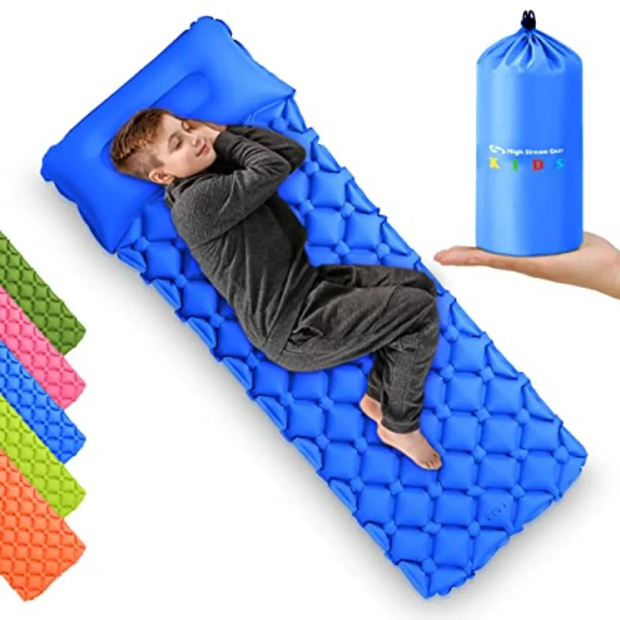 Sleeping Pad for Camping and Sleepovers with Pillow Inflatable Camping Mattress for Backpacking and Travel Thick Toddler Cot Ma
Sleeping Pad for Camping and Sleepovers with Pillow Inflatable Camping Mattress for Backpacking and Travel Thick Toddler Cot Ma