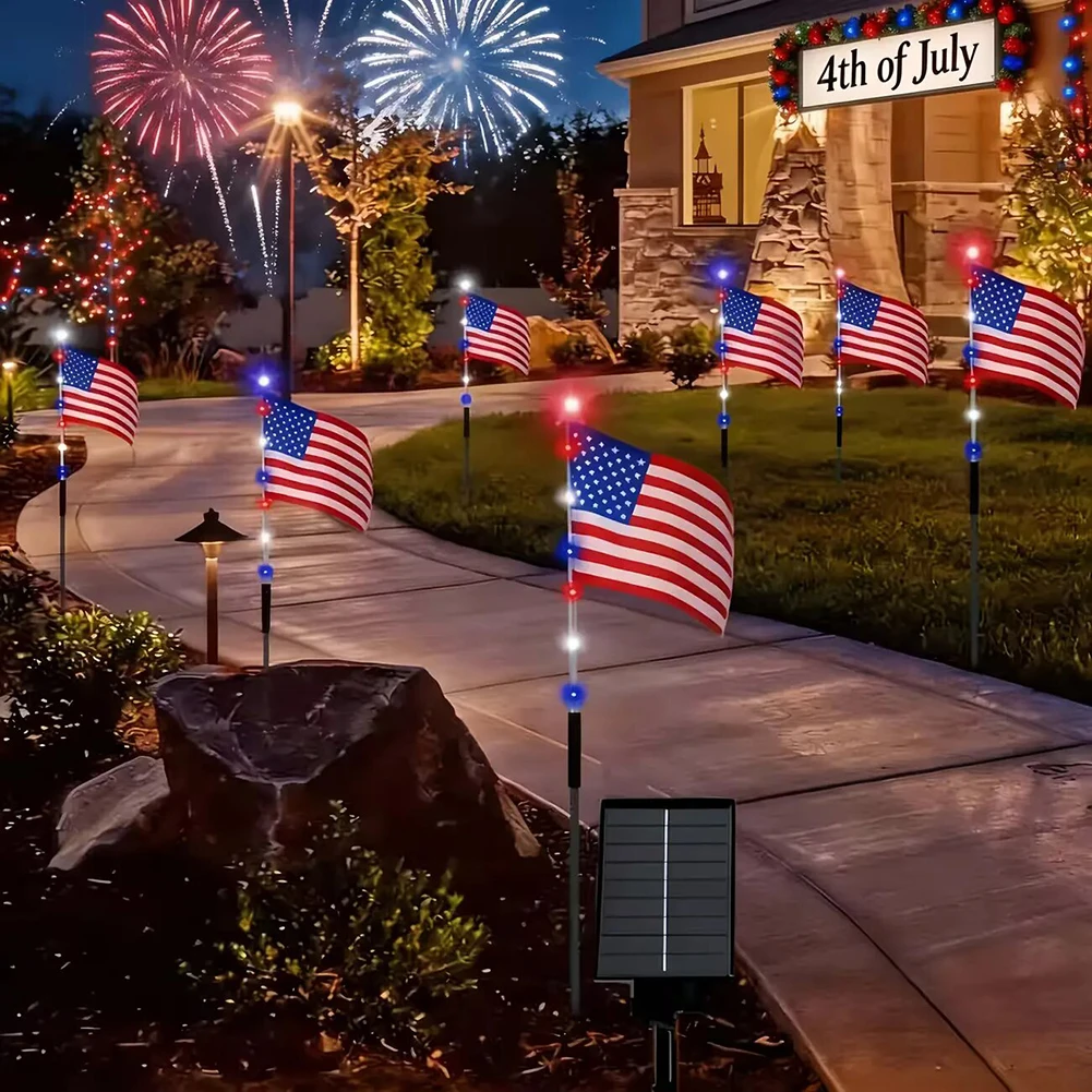 Solar Powered Flag Path-Lights Waterproof Eco Friendly Solar Powered & Auto Off Patriotic Holiday Celebrations
Solar Powered Flag Path-Lights Waterproof Eco Friendly Solar Powered & Auto Off Patriotic Holiday Celebrations