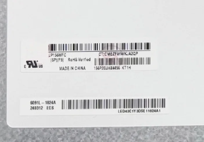 LP156WFC-SPF5 15.6'' Laptop LCD Screen Display Panel Matrix 1920*1080 EDP 30 Pins
LP156WFC-SPF5 15.6'' Laptop LCD Screen Display Panel Matrix 1920*1080 EDP 30 Pins