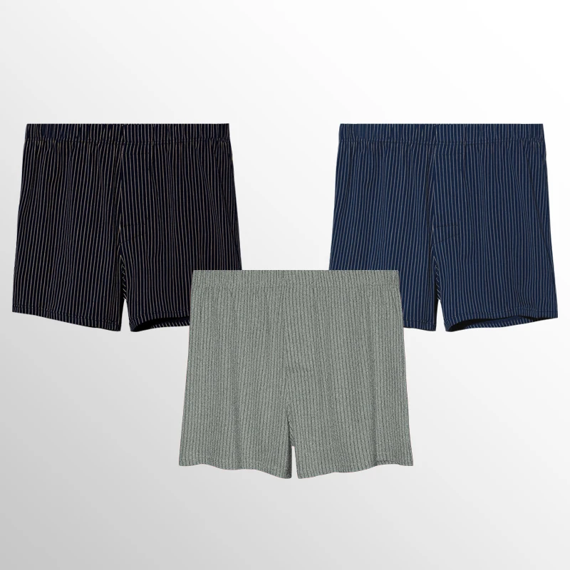 3pcs Three pairs of loose cotton men's underwear, breathable home shorts, briefs, comfortable and loose home pajama pants.
3pcs Three pairs of loose cotton men's underwear, breathable home shorts, briefs, comfortable and loose home pajama pants.