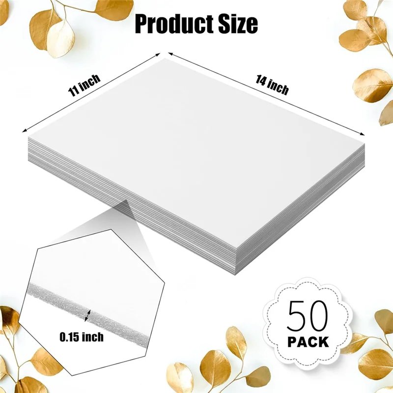ABVA-50 Pack Foam Boards 1/8 Inch Thickness Foam Poster Boards For Presentation Board For School Crafts Office Art Projects
ABVA-50 Pack Foam Boards 1/8 Inch Thickness Foam Poster Boards For Presentation Board For School Crafts Office Art Projects