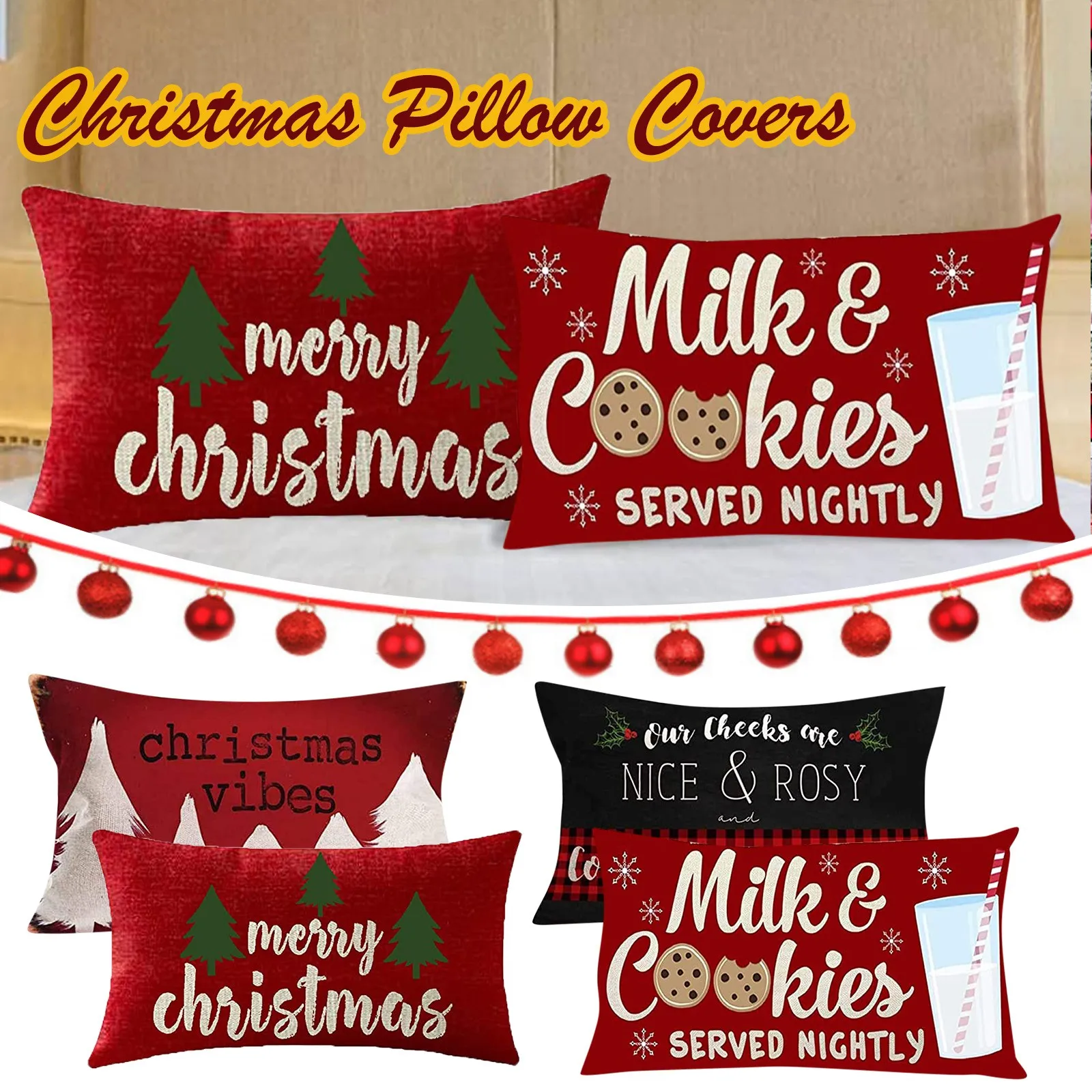 Merry Christmas Decorative Pillow Cover Bedroom Linen Throw Pillowcase Christmas Decorations Home Decor Cushion Pillow Cover
Merry Christmas Decorative Pillow Cover Bedroom Linen Throw Pillowcase Christmas Decorations Home Decor Cushion Pillow Cover