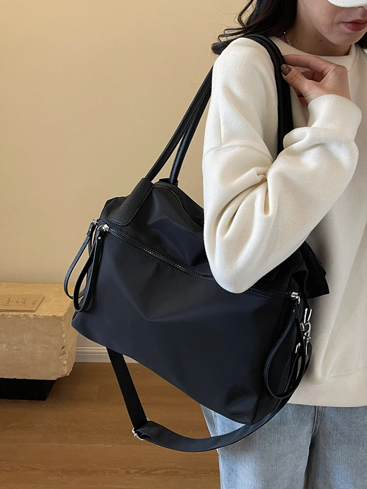 Повседневная нейлоновая сумка через плечо для женщин, большая вместительная сумка на весну и лето, дорожная сумка, мягкая квадратная сумка-мав, чистый цвет 
Повседневная нейлоновая сумка через плечо для женщин, большая вместительная сумка на весну и лето, дорожная сумка, мягкая квадратная сумка-мав, чистый цвет