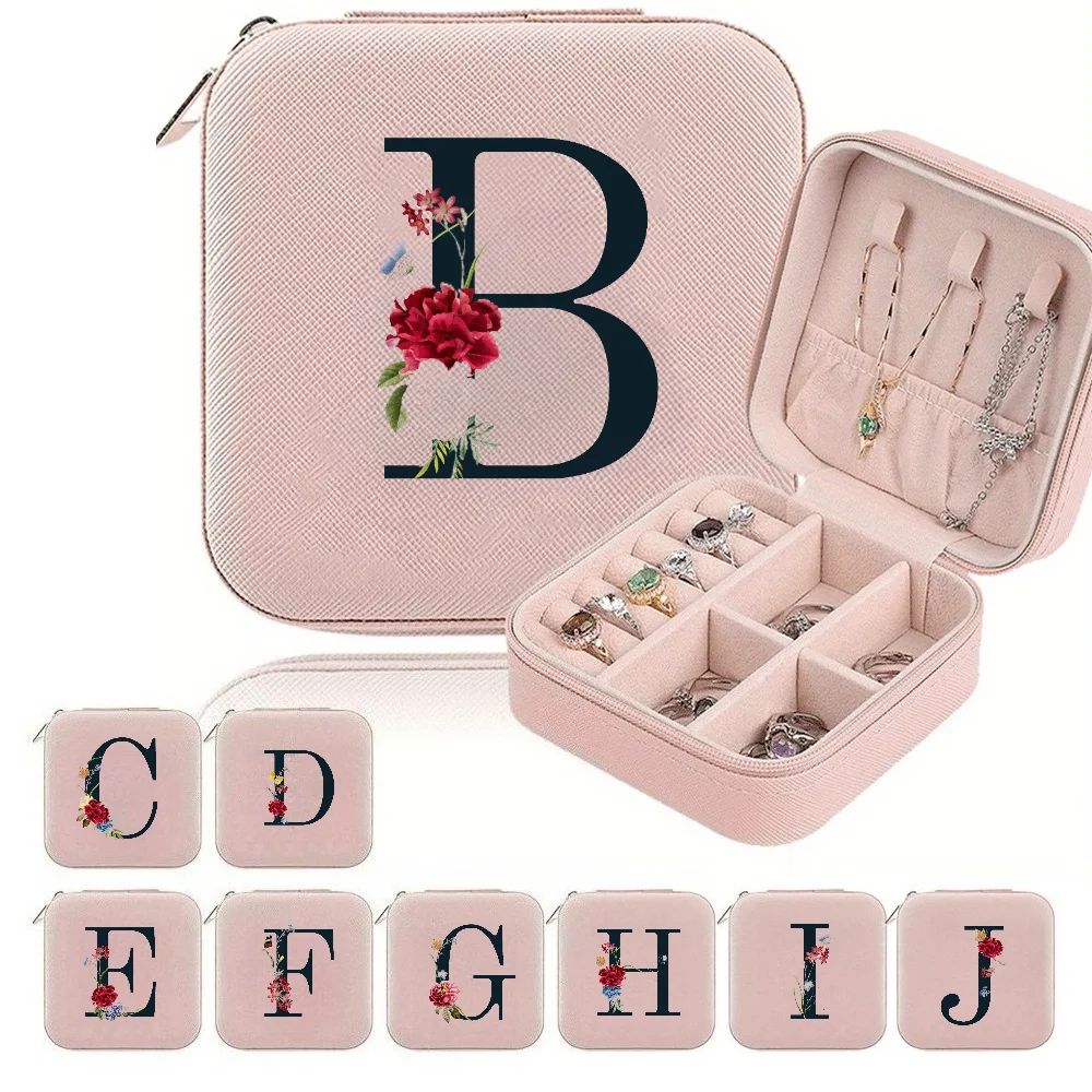 Розовый дорожный органайзер для украшений с принтом алфавита A-Z, на молнии, с тканевой подкладкой
Розовый дорожный органайзер для украшений с принтом алфавита A-Z, на молнии, с тканевой подкладкой