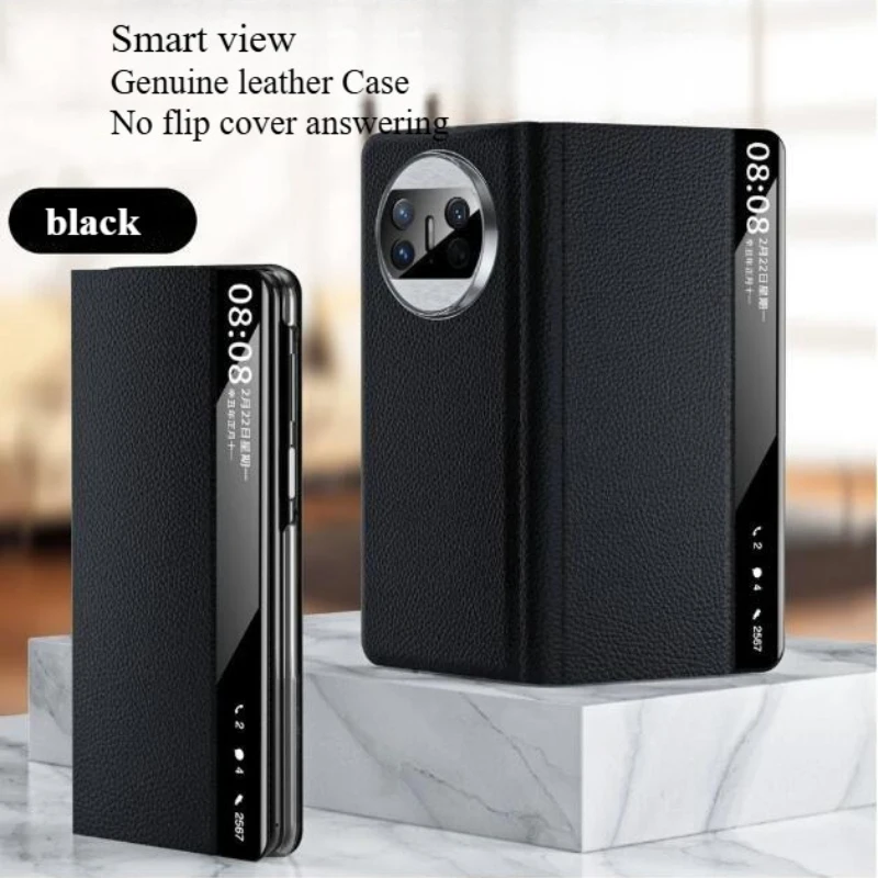 Чехол Smart View из натуральной кожи для Huawei Mate X6 X5 X3, громкая связь, без переворачивания, чехол 
Чехол Smart View из натуральной кожи для Huawei Mate X6 X5 X3, громкая связь, без переворачивания, чехол