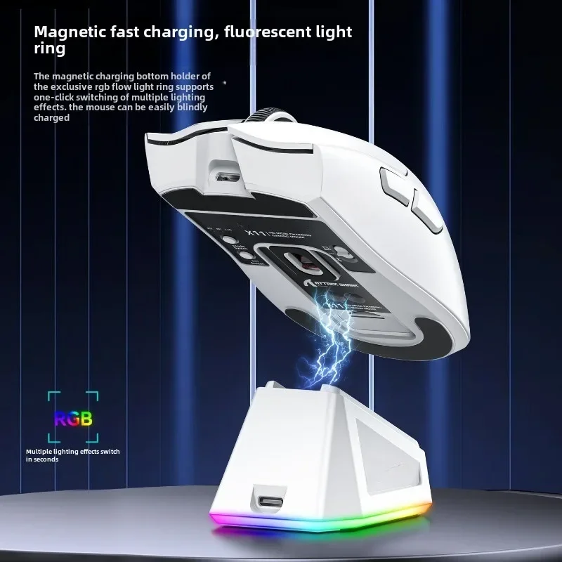 EOENKK X11 Mouse Lightweight PAW3311 Gaming Wireless Bluetooth three-mode mouse with charging RGB dock
EOENKK X11 Mouse Lightweight PAW3311 Gaming Wireless Bluetooth three-mode mouse with charging RGB dock