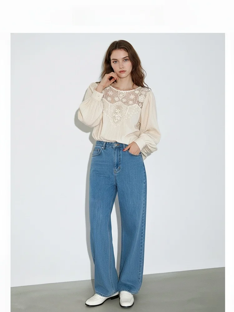 Ele Lace Hollow out Long Sve Women's irt Casual Commute Sle Loose Fit Overhead Design Cotton Bubble Sve Top
Ele Lace Hollow out Long Sve Women's irt Casual Commute Sle Loose Fit Overhead Design Cotton Bubble Sve Top