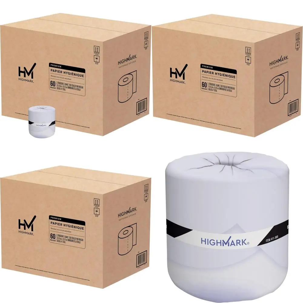Double-Layered Luxury Toilet Paper, 500-Sheet Rolls, 60-Roll Pack
Double-Layered Luxury Toilet Paper, 500-Sheet Rolls, 60-Roll Pack