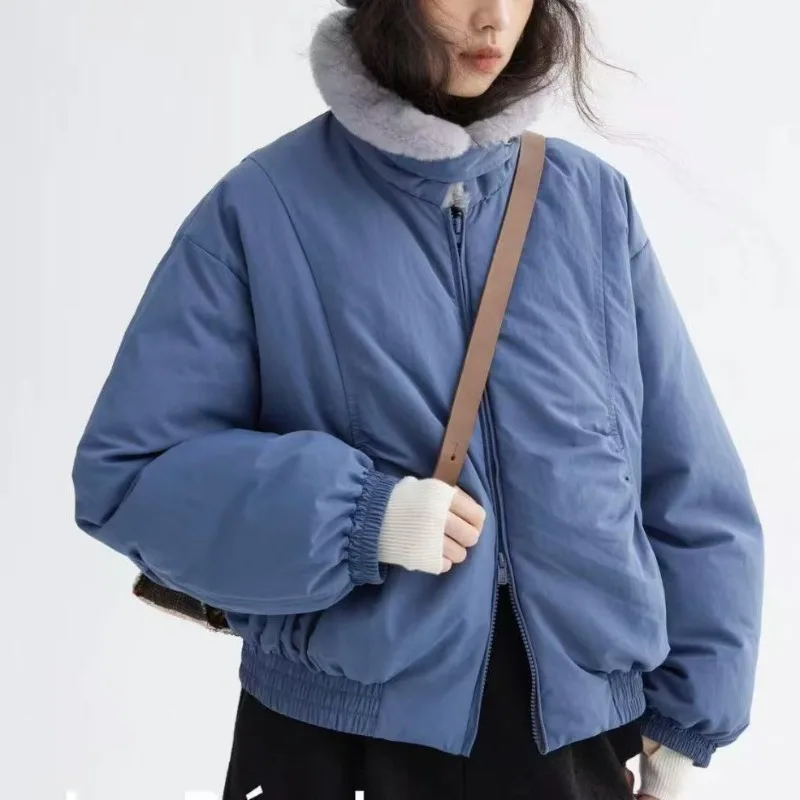 Свободная хлопковая стеганая куртка в корейском стиле для девочек, толстые короткие меховые ветрозащитные парки с откидным воротником, женские зимние теплые студенческие пальто
Свободная хлопковая стеганая куртка в корейском стиле для девочек, толстые короткие меховые ветрозащитные парки с откидным воротником, женские зимние теплые студенческие пальто