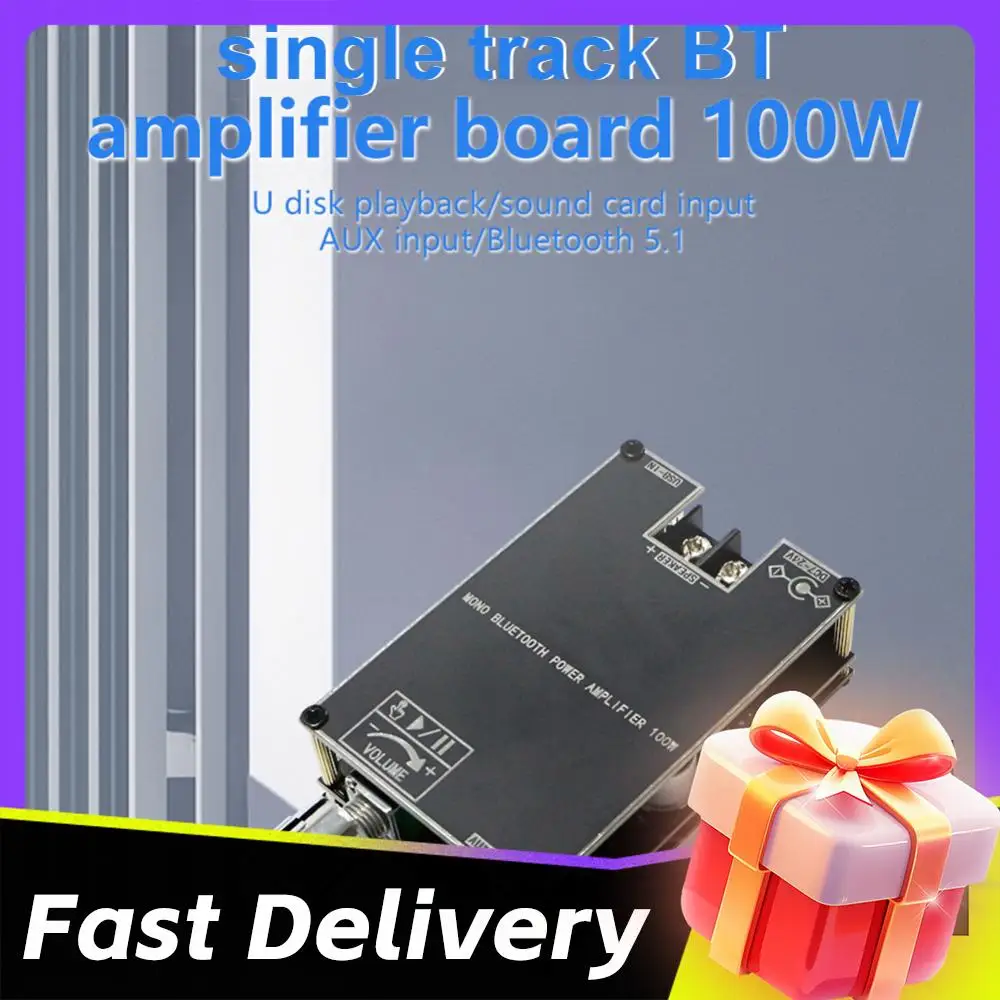 Модуль усилителя мощности звука ZK-1001B Mono 100W TPA3116D2, совместимый с Bluetooth 5.1, цифровая плата усилителя мощности с поддержкой AUX и режимом TWS
Модуль усилителя мощности звука ZK-1001B Mono 100W TPA3116D2, совместимый с Bluetooth 5.1, цифровая плата усилителя мощности с поддержкой AUX и режимом TWS