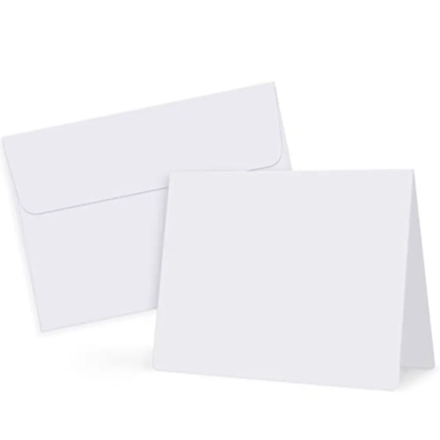 50 Pack -Blank-Cards-and-Envelopes-5x7-Heavyweight-Folded-Cardstock-and-A7-Envelopes-Self-Seal for DIY Greeting Cards, Invitati
50 Pack -Blank-Cards-and-Envelopes-5x7-Heavyweight-Folded-Cardstock-and-A7-Envelopes-Self-Seal for DIY Greeting Cards, Invitati