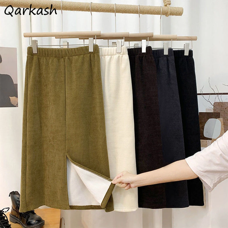 Corduroy Skirts Women Back-slit Mini High Waist Solid Fashion Warm Thick Winter All-match Basic Elegant Retro Faldas Mujer Ins
Corduroy Skirts Women Back-slit Mini High Waist Solid Fashion Warm Thick Winter All-match Basic Elegant Retro Faldas Mujer Ins