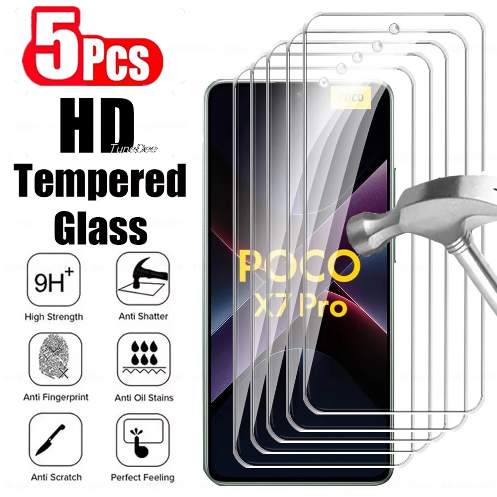 5PCS Tempered Glass Screen Protectors For POCO F7 Pro 5G M7 X7 X6 X5 X3 F6 F5 F4 F3 M6 M5S C85 C75 C71 C65 C61 Protective Glass
5PCS Tempered Glass Screen Protectors For POCO F7 Pro 5G M7 X7 X6 X5 X3 F6 F5 F4 F3 M6 M5S C85 C75 C71 C65 C61 Protective Glass