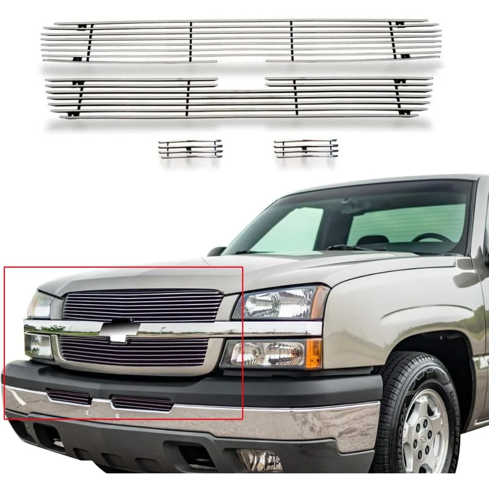 Grille Fits 2003-2005 Chevy Silverado 1500/1500HD/2003-2004 2500/2500HD/3500/Chevy Avalanche 1500/2500 2002-2006 Without B
Grille Fits 2003-2005 Chevy Silverado 1500/1500HD/2003-2004 2500/2500HD/3500/Chevy Avalanche 1500/2500 2002-2006 Without B