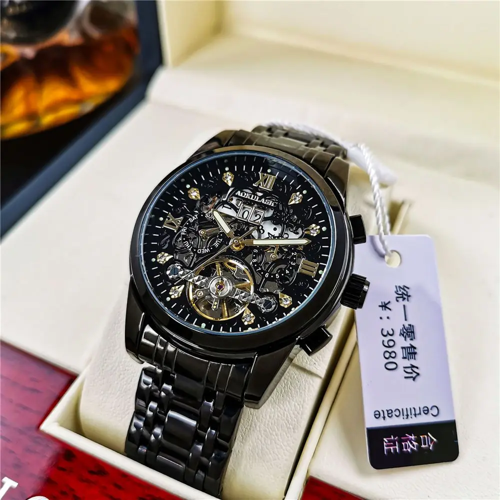 Men's Luxury Automatic Mechanical Watch - Business Casual Fashion, Stainless Steel Strap, Roman Numerals, Elegant Gift for Him, Casual Luxury Men's Watch | Elegant Watch | Luxurious Watches, the First Choice for Gift Giving, No Batteries Required
Men's Luxury Automatic Mechanical Watch - Business Casual Fashion, Stainless Steel Strap, Roman Numerals, Elegant Gift for Him, Casual Luxury Men's Watch | Elegant Watch | Luxurious Watches, the First Choice for Gift Giving, No Batteries Required