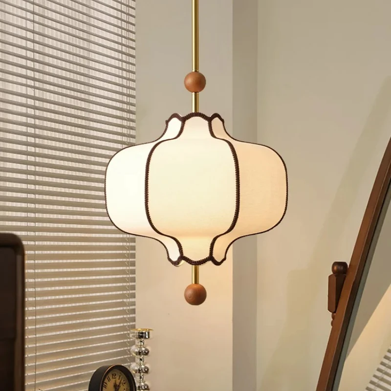 Japanese Retro Fabric Lampshade Pendant Light Circular Art Living Dining Room Table Apartment Wooden Ball LED Lighting Fixtures
Japanese Retro Fabric Lampshade Pendant Light Circular Art Living Dining Room Table Apartment Wooden Ball LED Lighting Fixtures
