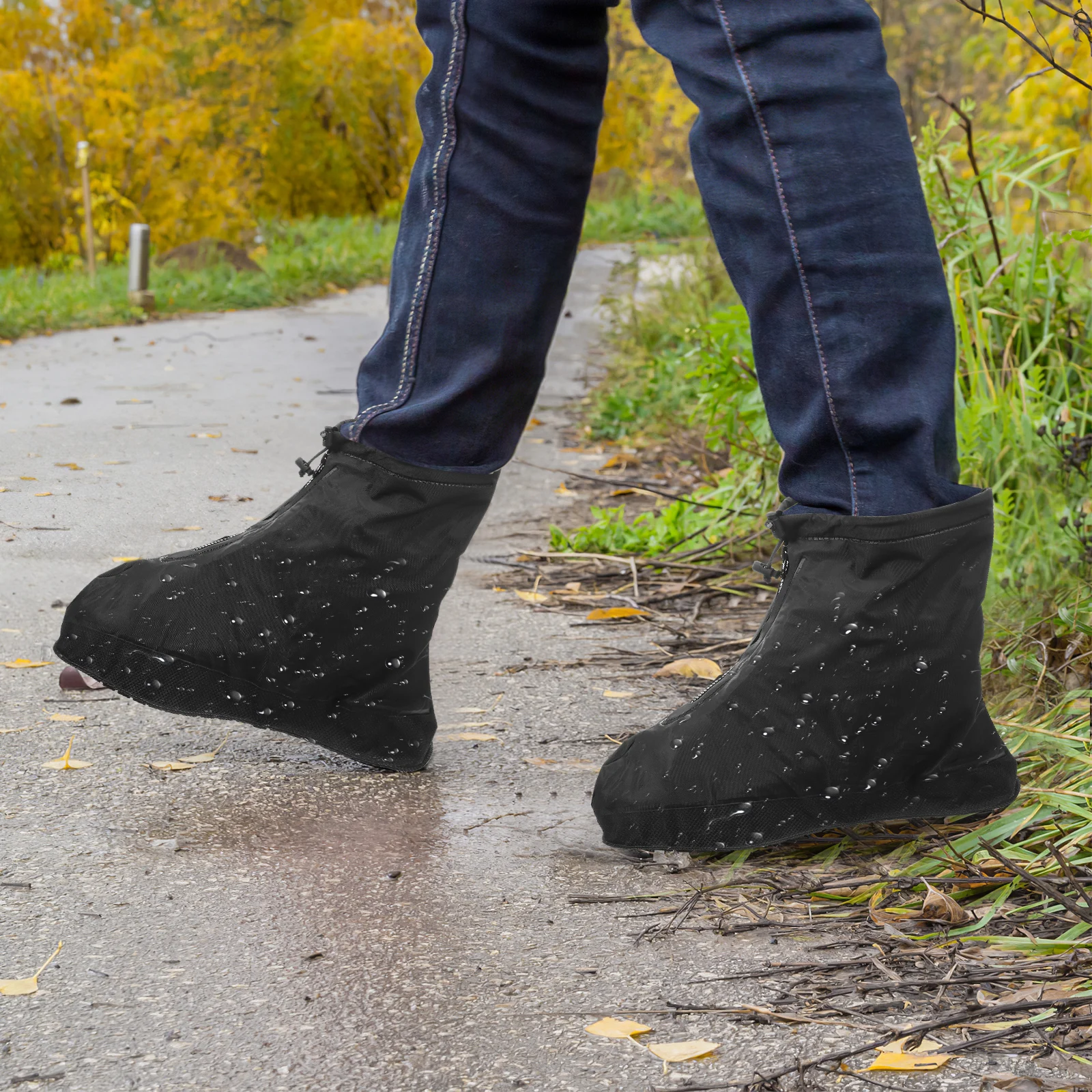 2pcs Rain Shoe Covers Transparent Xxl Black Waterproof Non slip Rubber Overshoes for Gear Outdoor Protectors Sole
2pcs Rain Shoe Covers Transparent Xxl Black Waterproof Non slip Rubber Overshoes for Gear Outdoor Protectors Sole