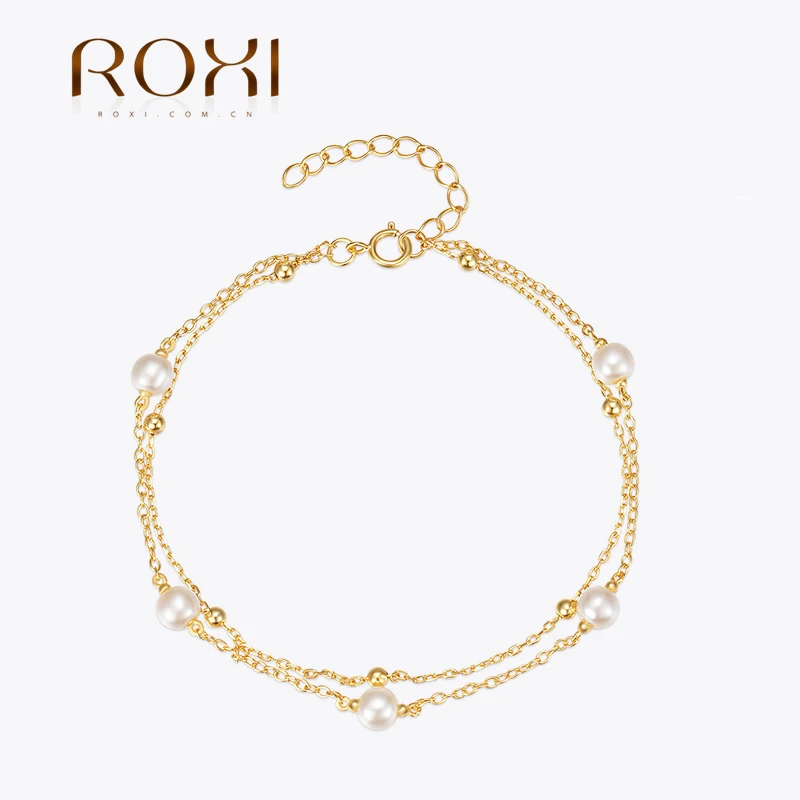 ROXI 925 Sterling Silver New Fashion Trend Unique Design Elegant Delicate Double Layer Pearl Bracelet Women Jewelry Party Gift
ROXI 925 Sterling Silver New Fashion Trend Unique Design Elegant Delicate Double Layer Pearl Bracelet Women Jewelry Party Gift