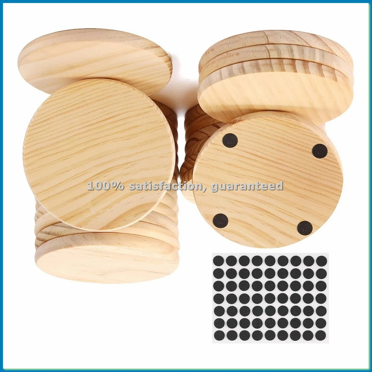 Набор из 25 необработанных деревянных подставок для кружек, 4-дюймовые заготовки для поделок, круглые подставки с нескользящими силиконовыми точками - AT35
Набор из 25 необработанных деревянных подставок для кружек, 4-дюймовые заготовки для поделок, круглые подставки с нескользящими силиконовыми точками - AT35