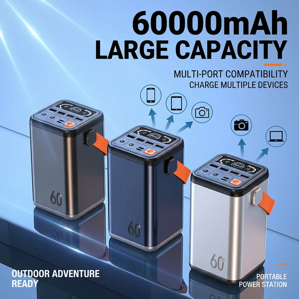 45W Fast Charging Power Bank 60000mAh High Capacity USB C External Spare Battery Portable Charger for iPhone Samsung Xiaomi
45W Fast Charging Power Bank 60000mAh High Capacity USB C External Spare Battery Portable Charger for iPhone Samsung Xiaomi