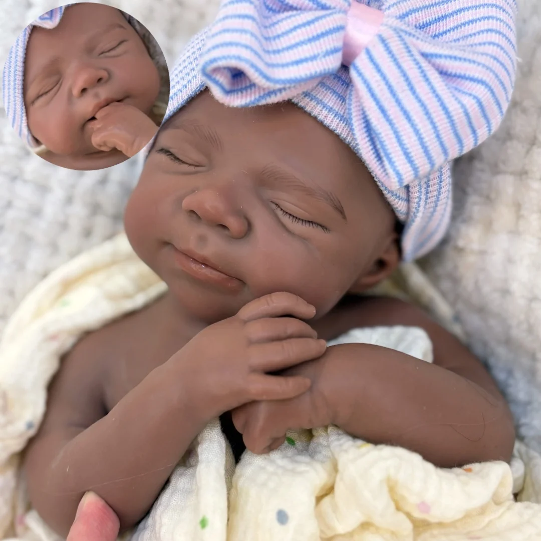 18-дюймовая темная кожа может открыть рот Pascale Solid bebe reborn de silicona Girl Doll 3D Краска Реалистичная настоящая кукла для новорожденного
18-дюймовая темная кожа может открыть рот Pascale Solid bebe reborn de silicona Girl Doll 3D Краска Реалистичная настоящая кукла для новорожденного
