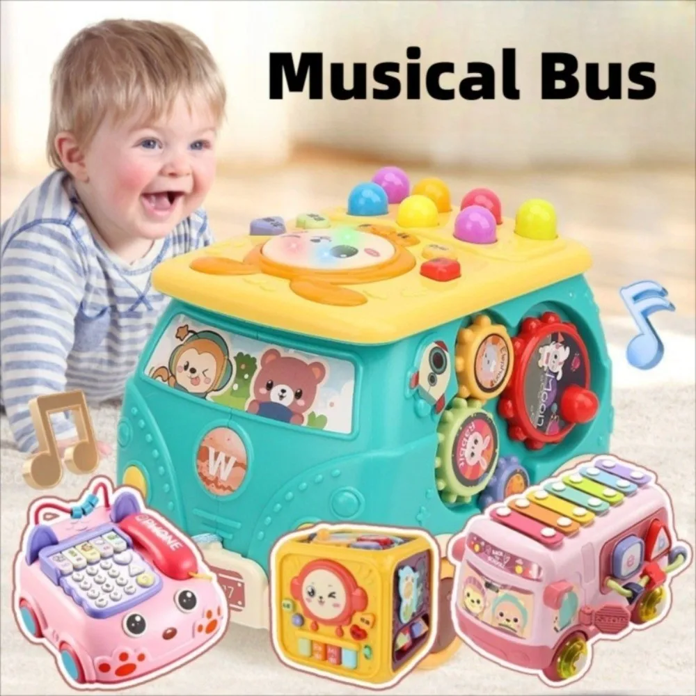 New 12 In 1 Fun Bus Toys Puzzle Kids Toy Busy Musical Bus Multifunction Touch Children's Music Toys Toddler 1 2 3 years
New 12 In 1 Fun Bus Toys Puzzle Kids Toy Busy Musical Bus Multifunction Touch Children's Music Toys Toddler 1 2 3 years