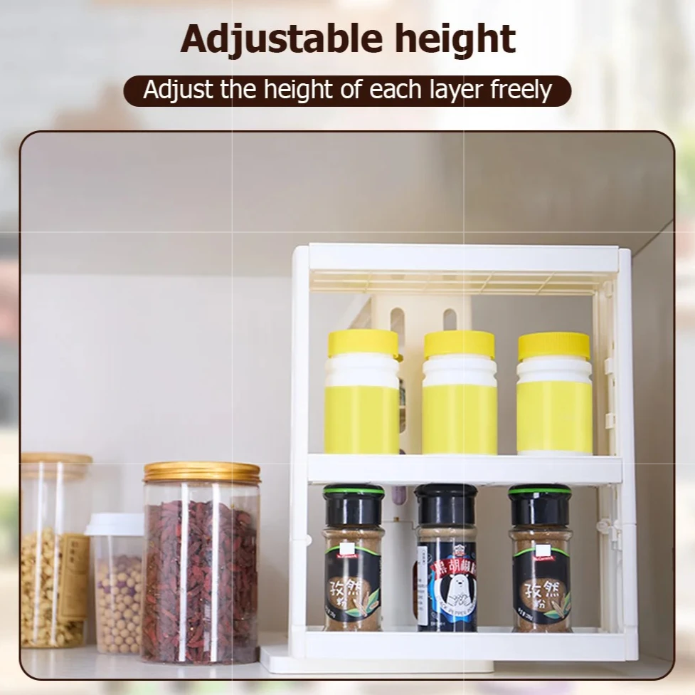 90 Degree Swivel Spice Organizer Rack, Sliding Folding Cabinet Storage for Kitchen Cabinet Space Saving, Pull Out Shelf
90 Degree Swivel Spice Organizer Rack, Sliding Folding Cabinet Storage for Kitchen Cabinet Space Saving, Pull Out Shelf
