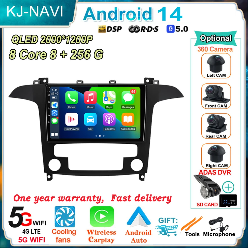 Android 14 for Ford S-MAX S MAX 2006 - 2015 Car Radio Multimedia Video Player Auto Wireless Carplay Stereo GPS Navigation
Android 14 for Ford S-MAX S MAX 2006 - 2015 Car Radio Multimedia Video Player Auto Wireless Carplay Stereo GPS Navigation