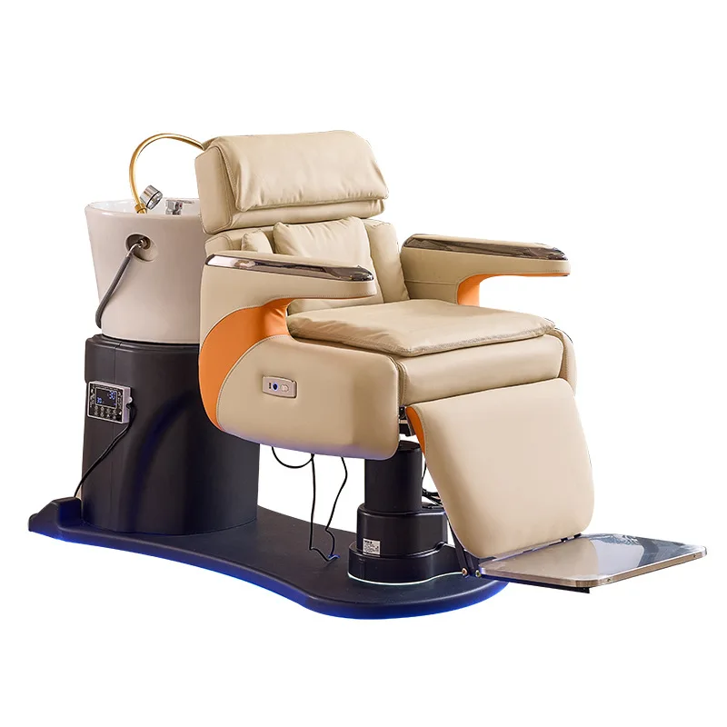 flush chair Rotating shampoo chair Barber shop Hair with leg support Lifting adjustment Thai shampoo bed Half lying down 
flush chair Rotating shampoo chair Barber shop Hair with leg support Lifting adjustment Thai shampoo bed Half lying down