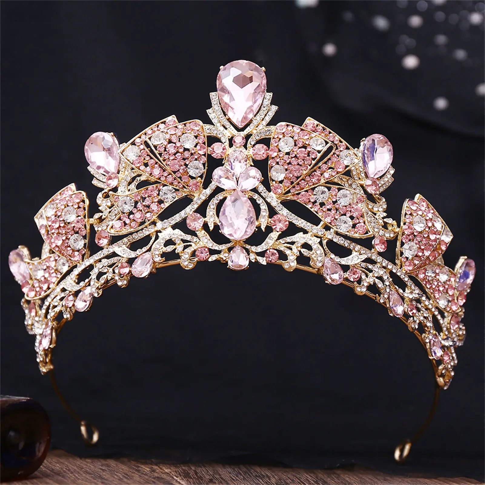 Baroque Vintage Gold Color Butterfly Pink Crystal Bridal Tiara Crown Rhinestone Princess Pageant Diadem Wedding Hair Accessories
Baroque Vintage Gold Color Butterfly Pink Crystal Bridal Tiara Crown Rhinestone Princess Pageant Diadem Wedding Hair Accessories