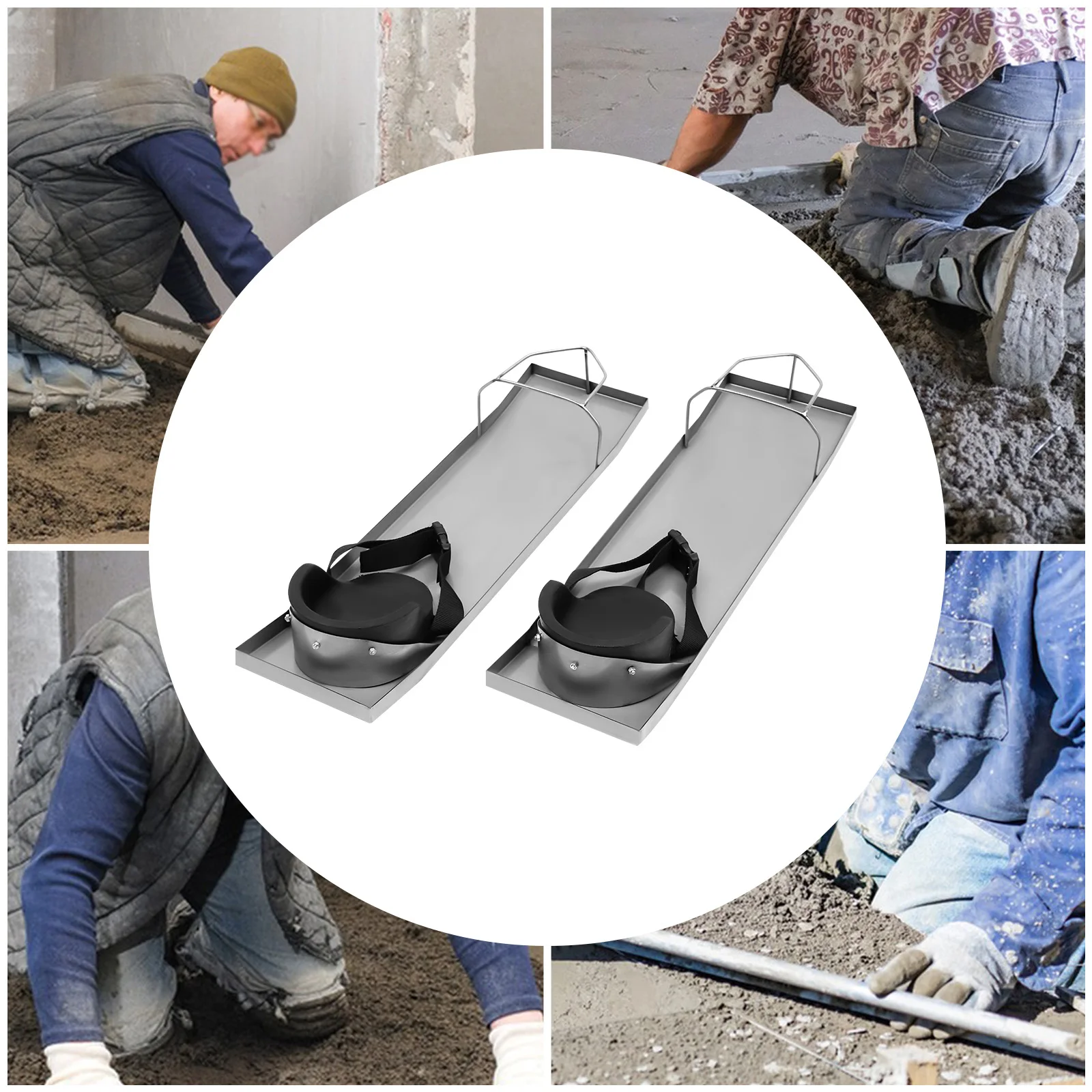 Concrete Knee Boards Slider Stainless Steel Pair Moving Pads with Adjustable strap for Concrete Finishing Work
Concrete Knee Boards Slider Stainless Steel Pair Moving Pads with Adjustable strap for Concrete Finishing Work