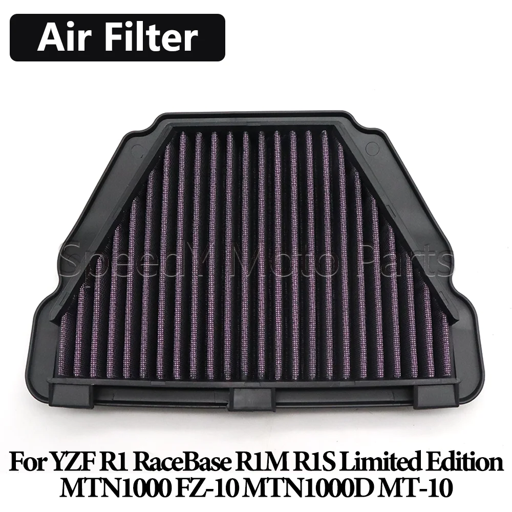 Motorcycle High Flow Air Filter Intake Cleaner For Yamaha YZF R1 RaceBase R1M R1S Limited Edition MTN1000 FZ-10 MTN1000D MT-10
Motorcycle High Flow Air Filter Intake Cleaner For Yamaha YZF R1 RaceBase R1M R1S Limited Edition MTN1000 FZ-10 MTN1000D MT-10