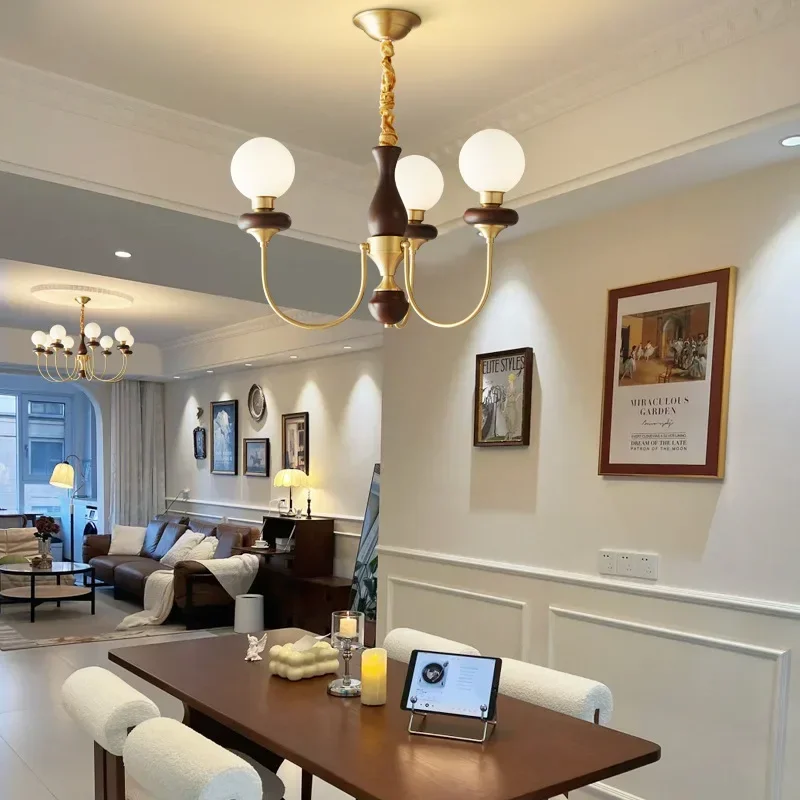SANDYHA American Retro Brass Walnut Multi Head Chandelier Luxury LED Elbow Light for Living Room Bedroom Restaurant Home
SANDYHA American Retro Brass Walnut Multi Head Chandelier Luxury LED Elbow Light for Living Room Bedroom Restaurant Home