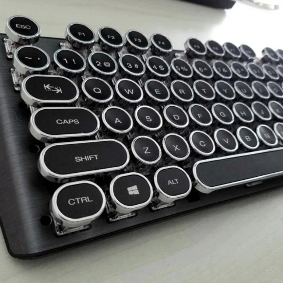 Typewriter mechanical keyboard keycaps dots small round punk style retro keycaps
Typewriter mechanical keyboard keycaps dots small round punk style retro keycaps