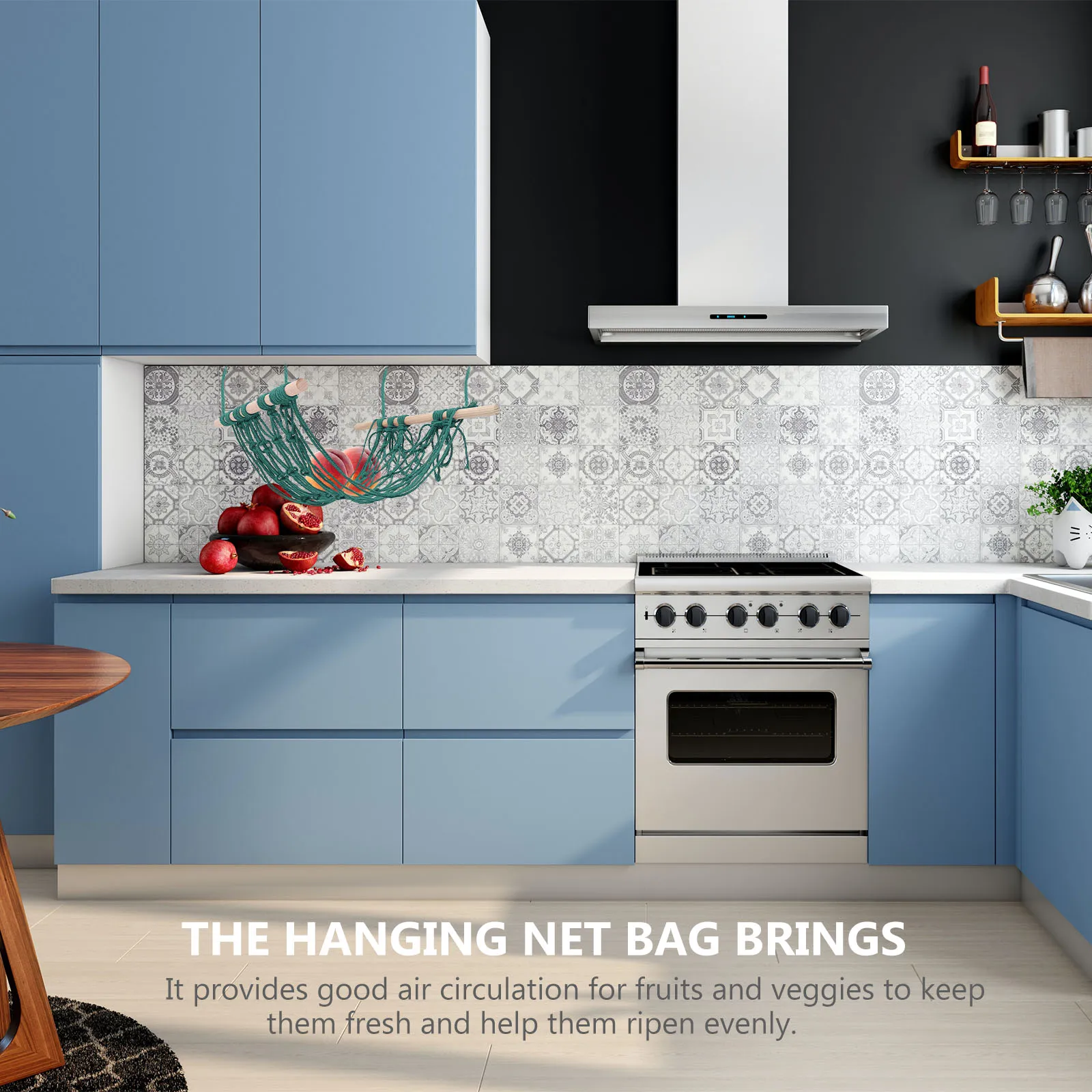 1Pcs Vegetable Fruit Hammock Hanging Storage Basket Under Cabinet Space Saver Kitchen Woven Holder for Ripening Evenly Freshness
1Pcs Vegetable Fruit Hammock Hanging Storage Basket Under Cabinet Space Saver Kitchen Woven Holder for Ripening Evenly Freshness