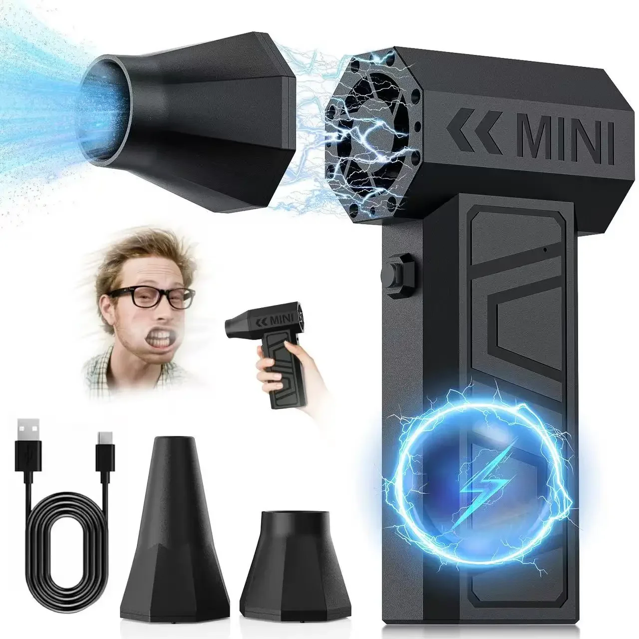 DOTALOL Portable Electric Air Blower Turbo Jet Fan Brushless Motor HighSpeed Mini Turbo Jet Fan Adjustable Wind Violent Blower
DOTALOL Portable Electric Air Blower Turbo Jet Fan Brushless Motor HighSpeed Mini Turbo Jet Fan Adjustable Wind Violent Blower