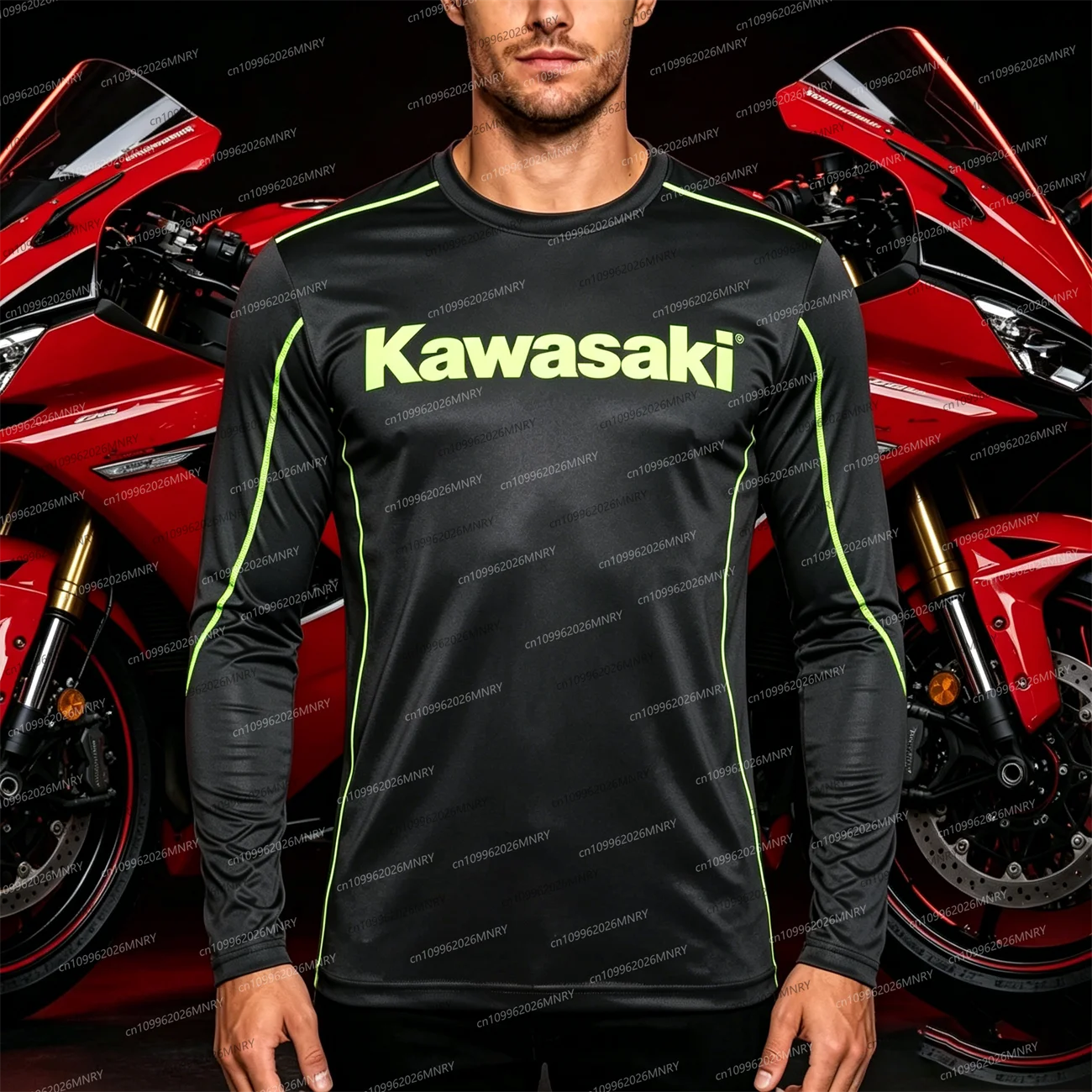 Дышащий быстросохнущий велосипедный костюм Kawasaki для мотокросса, летняя мужская футболка, женская футболка большого размера для спорта и отдыха, топ с длинными рукавами
Дышащий быстросохнущий велосипедный костюм Kawasaki для мотокросса, летняя мужская футболка, женская футболка большого размера для спорта и отдыха, топ с длинными рукавами