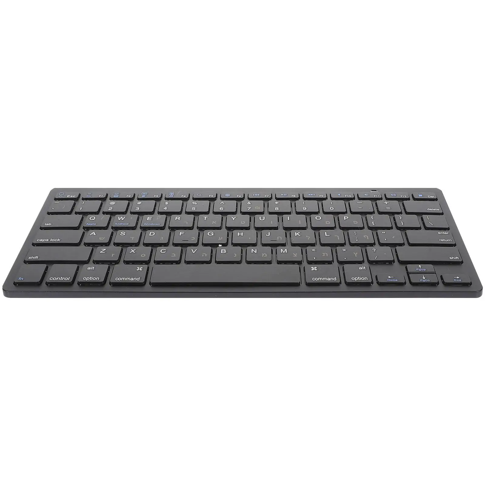 Hebrew Keyboard Wireless X5 Black Silent Laptop Desktop Accessory Ultra Thin Full Size Computer Keyboard Portable Low Noise
Hebrew Keyboard Wireless X5 Black Silent Laptop Desktop Accessory Ultra Thin Full Size Computer Keyboard Portable Low Noise