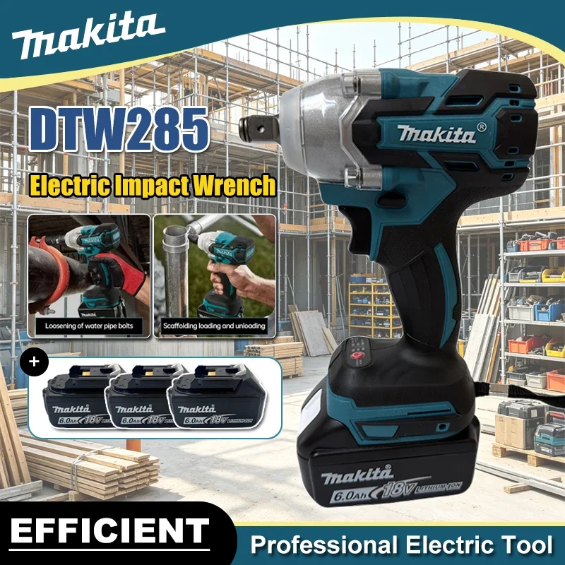 Makita DTW285 18V Brushless Electric Screwdriver 280N.m 1/2" Socket Rechargeable Drill Driver Compatible with Makita 18V Battery
Makita DTW285 18V Brushless Electric Screwdriver 280N.m 1/2" Socket Rechargeable Drill Driver Compatible with Makita 18V Battery