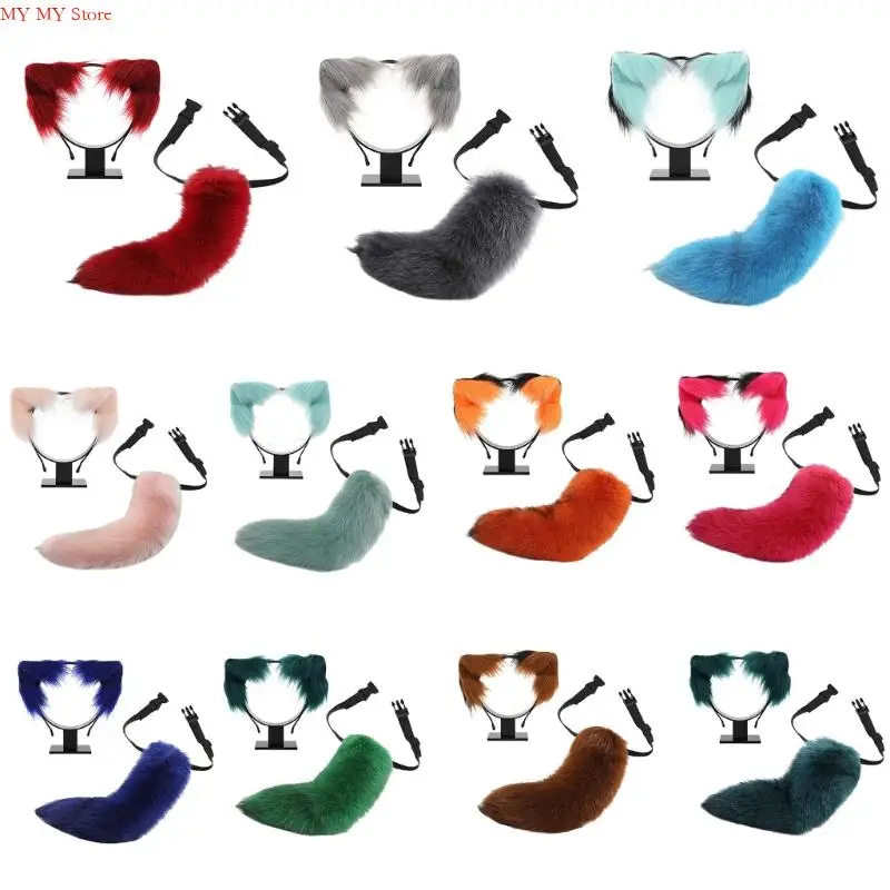 N1HE Foxes Wolf Cats Animal Cosplay Costume Ears Tail Set Cats Ear Headband with Tail
N1HE Foxes Wolf Cats Animal Cosplay Costume Ears Tail Set Cats Ear Headband with Tail